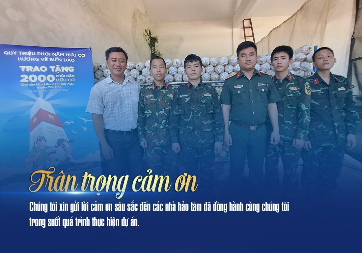 Triệu phôi nấm hữu cơ hướng về biển đảo