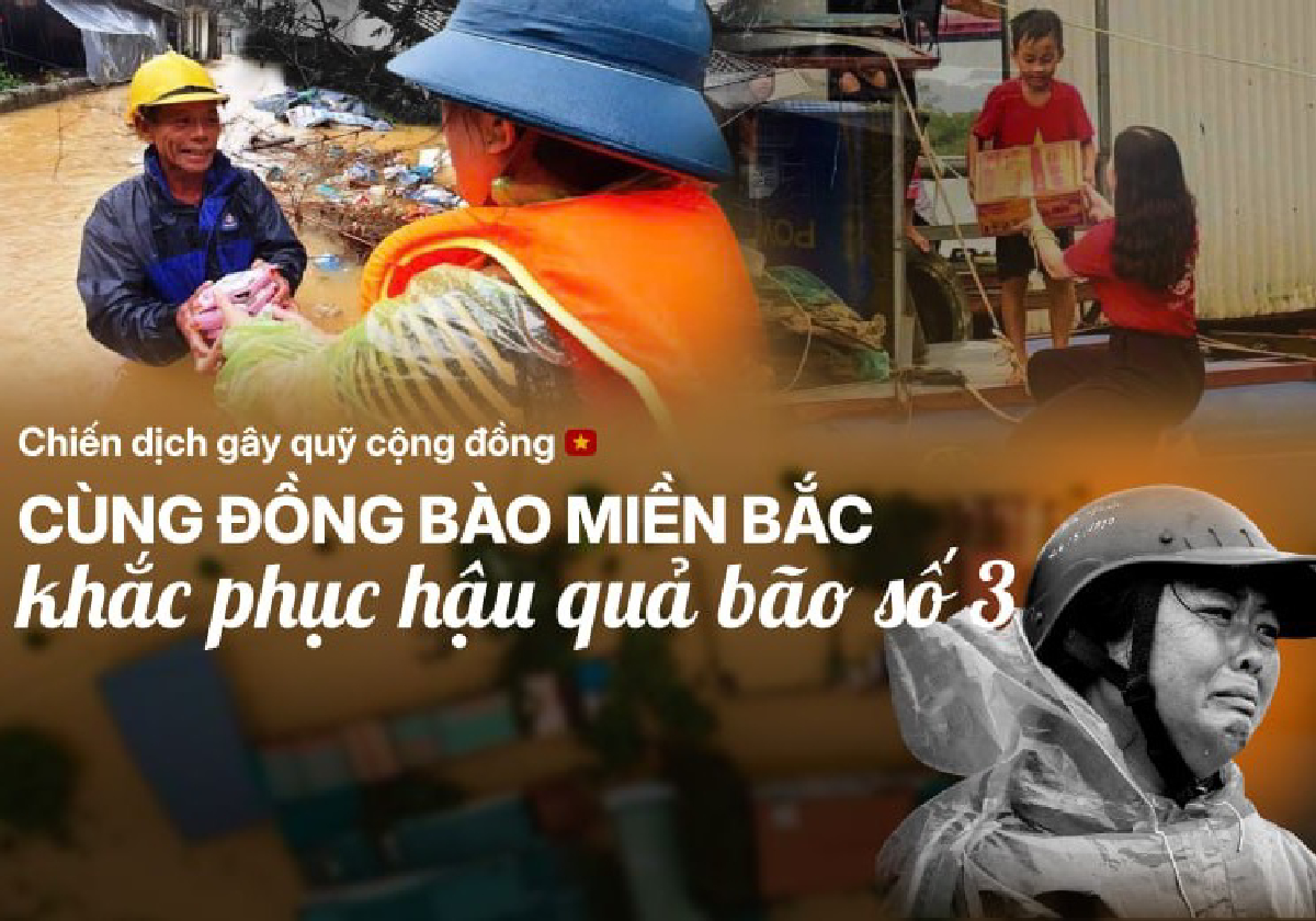 Cùng Hội Chữ thập đỏ Việt Nam tiếp sức đồng bào bị ảnh hưởng bão số 3