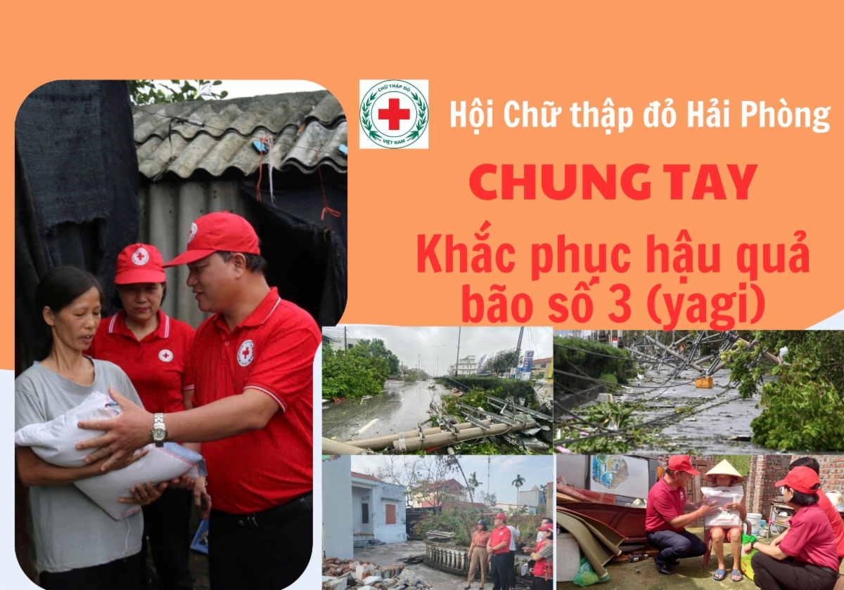 Hội Chữ thập đỏ thành phố Hải Phòng chung tay khắc phục thiệt hại bão số 3 (Yagi)